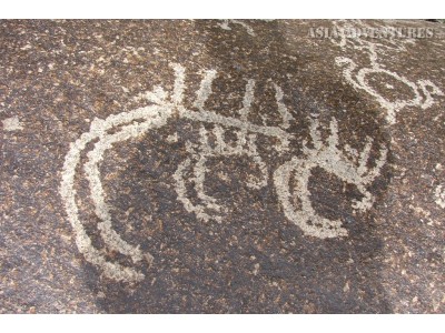 Rock paintings, Kaahka fortress, Tajikistan