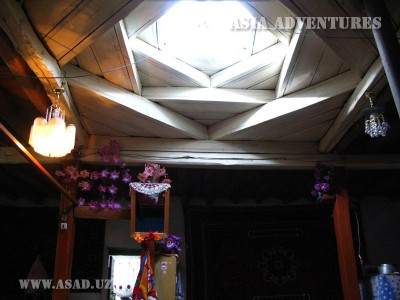 Light window in the Pamir house